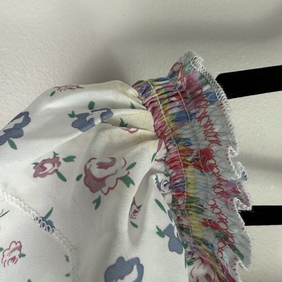 70°F/21°C Women's Puffy Sleeve Princess Tulle Mini Dress Size S Coquette Floral - Picture 9 of 11